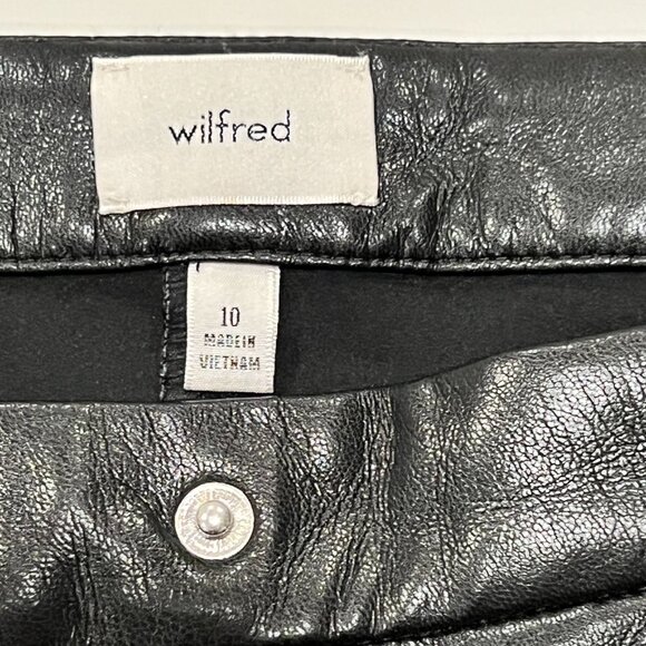Wilfred Vegan Leather Bootcut Pants, NWT, Black 10 - Picture 4 of 11